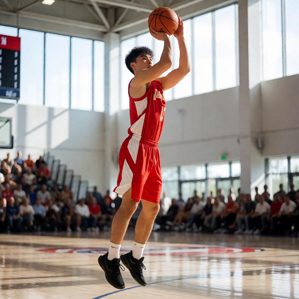 NBA篮球比赛中球员跳投的精彩瞬间